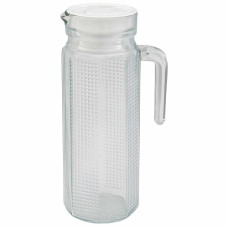 GLW JUG 23CM CLEAR W/DESIGN&LID