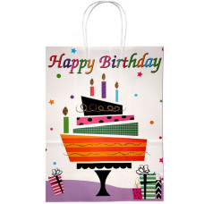 GIFT BAG 25.5X32.5CM HAPPY B/DAY ASST