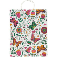 GIFT BAG 25.5X33CM BUTTERFLIES&FLOWERS