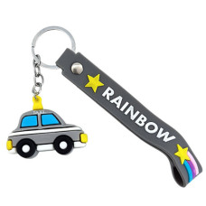 KEYRING 1s CARS W/PL STRAP ASST COLOURS