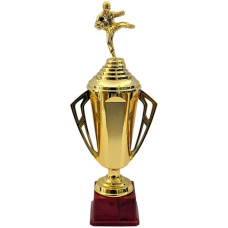 TROPHY PL CUP 41CM GLD W/KARATE FIGURINE