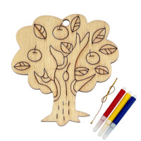CRAFT WOODEN BOARDS ASST W/COLOUR PENS
