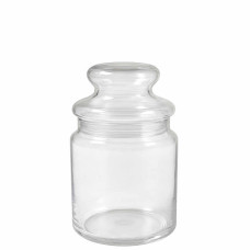 PL JAR RND 12CM CLEAR W/LID