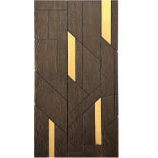 WALL STICKER D.BRWN W/GOLD