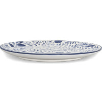 CER PLATE 26.5CM WHITE W/BLK LINES CER PLATE 26.5CM WHITE W/BLK LINES