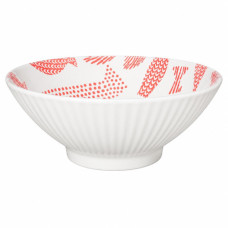 CER BOWL 20CM RND DEEP BLUE&WHI FLOWERS