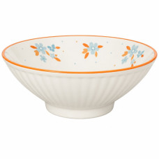 CER BOWL 20CM WHITE W/PINK FLOWERS