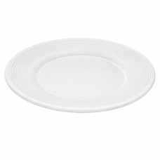 CER SIDE PLATE 20CM RND WHI/WAVY EDGING