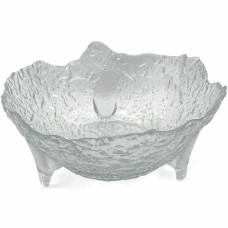 GLW BOWL DESSERT CLEAR W/FANCY EDGE