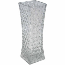 GLW VASE 24CM W/CIRCLE DESIGN