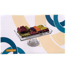 GLASS CAKE STAND/CAWA CLEAR W/DESIGN