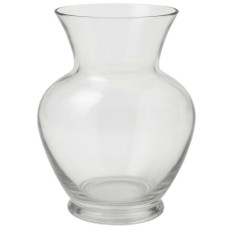 GLW VASE 27CM CLEAR W/BASE