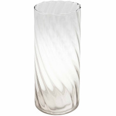 GLW VASE 25CM CLEAR W/WAVY DESIGN