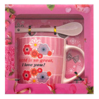 MDAY MUG GIFT SET 2PC W/SPOON IN BOX