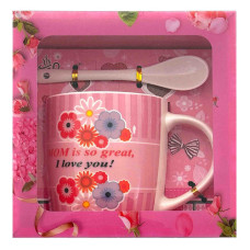 MDAY MUG GIFT SET 2PC W/SPOON IN BOX