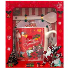 XM MUG GIFT SET 2PC W/WHITE SPOON IN BOX