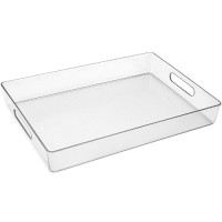 PL TRAY  RECT CLEAR 33X23.5CM CLR