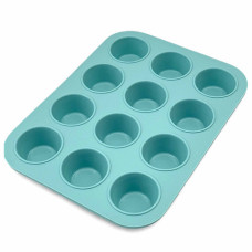 SILICONE BAKING TRAY 12 CUPS MINI ASST