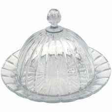 GLW CAKE DOME CLEAR W/LINES