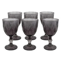 GLW WINE GLASS 6s ASSORTED COLOURS
