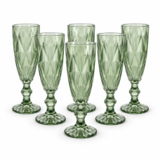GLW WINE GLASS 6s CLEAR GREEN 6X175ML