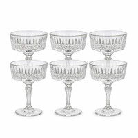 GLW WINE GLASS 6s CLEAR W/DESIGN 6X265ML
