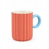 MUG COFFEE 11CM RIBBED MULTI COLOUR MUG COFFEE 11CM RIBBED MULTI COLOUR