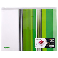 BTS BAG A4 ZIPPER W/STRIP GREEN