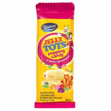 CHOC BEA 80g J/TOTS WHITE POPPING CANDY