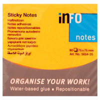 BTS INFO NOTES 75X75 BR.ORANGE