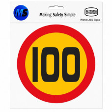 SIGN VINYL STICKER SPEED SIGN 100KM ABS