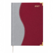 BTS DIARY A4 2027 S-CURVE GREY/BURGUNDY