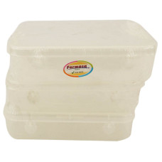 PL CONT RECT  3s CLEAR 400ML