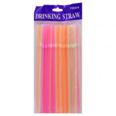 STRAWS 100s FLEXI ASST COLOURS
