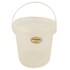 PL BUCKET  1LT W/LID CLEAR
