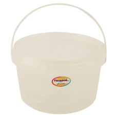 PL BUCKET  2LT SINGLE LOCK CLEAR