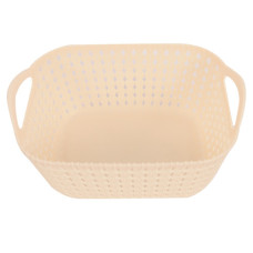 PL BASKET RECT 22CM KNIT ASST COLOURS