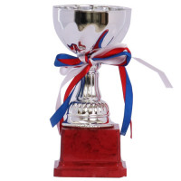 TROPHY METAL CUP 18CM SILVER