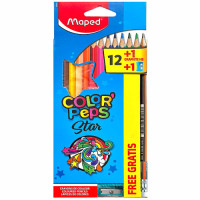 BTS COLOUR PENCIL 12s MAPED +FREE PENCIL