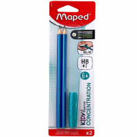 BTS PENCIL 2s HB KIDY LEARN W/GRIP MAPED