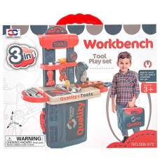 TOY WORKBENCH TOOL PLAY SET 3IN1 36PC
