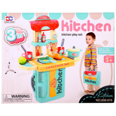 TOY KITCHEN PLAY SET 3IN1 34PC IN CASE