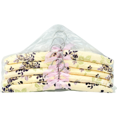 HANGER FABRIC 5PC W/BOW