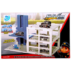 TOY POLICE PARKING LOT WITH 1CAR