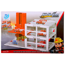 TOY FIRE PARKING LOT+1 CAR