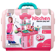 TOY KITCHEN SET 34PC CHEF SET W/CASE