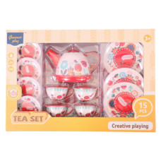TOY TEA SET 15PC MULTI COLOUR