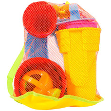 TOY BEACH TOYS IN NET BAG