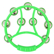 TOY TAMBOURINE NEON COLOURS 15X15X3CM