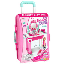 TOY BEAUTY PLAY SET W/TROLLEY CASE